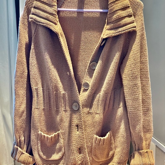 GAP Maternity Tan Cardigan Sweater - Picture 1 of 5